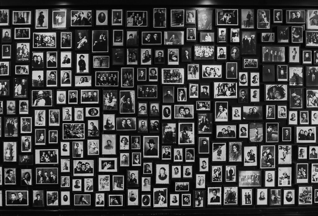 Black and white photo collage