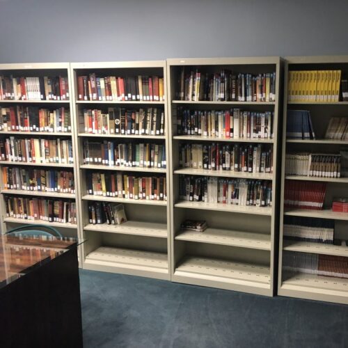 Book cases in Alabama Holocaust Education Center