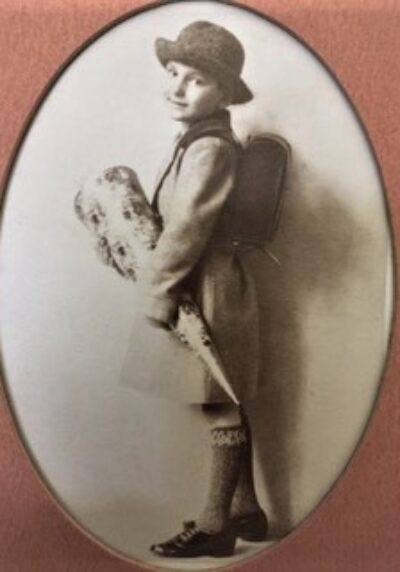 First day of school photo of Herbert